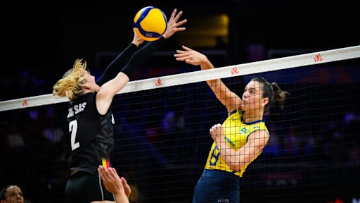 Brasil abre a segunda semana da VNL com vitória sobre a Bélgica 