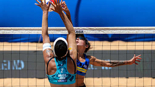 Brazil against USA in women’s semifinals at Joao Pessoa Elite