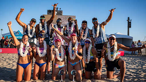 Evandro/Arthur Lanci e Duda/Ana Patrícia vão ao pódio no Elite de Newport Beach