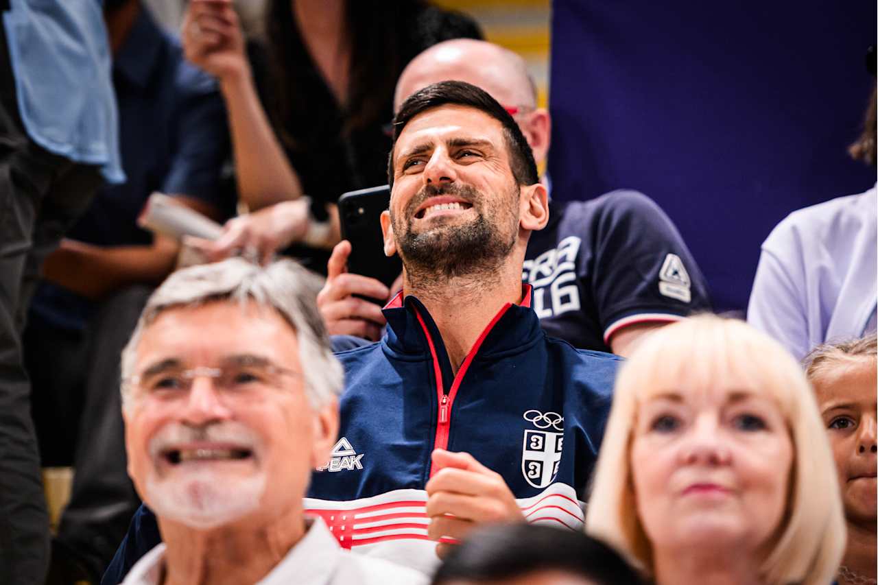 Tennis player Novak Djokovic at Paris 2024 Volleyball