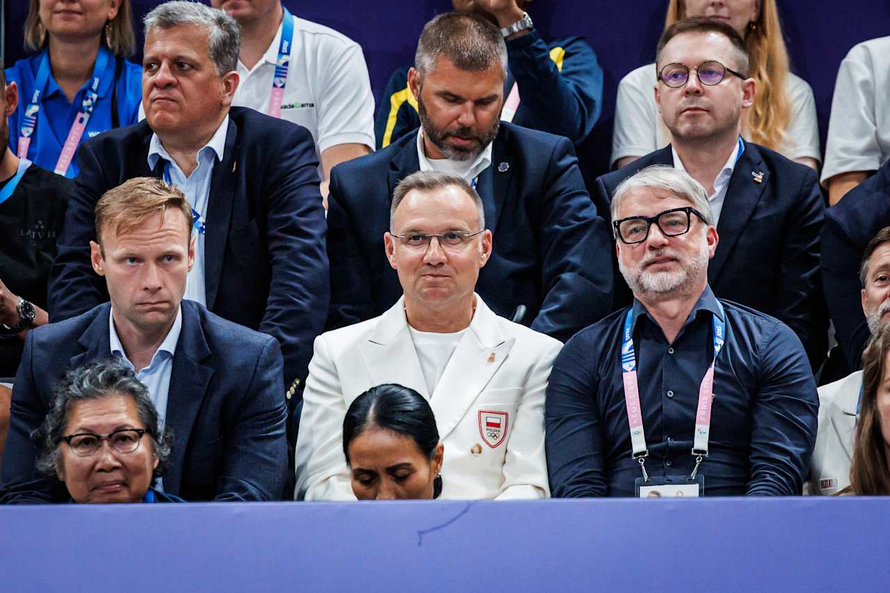 President of Poland Andrzej Sebastian Duda at Paris 2024 Volleyball