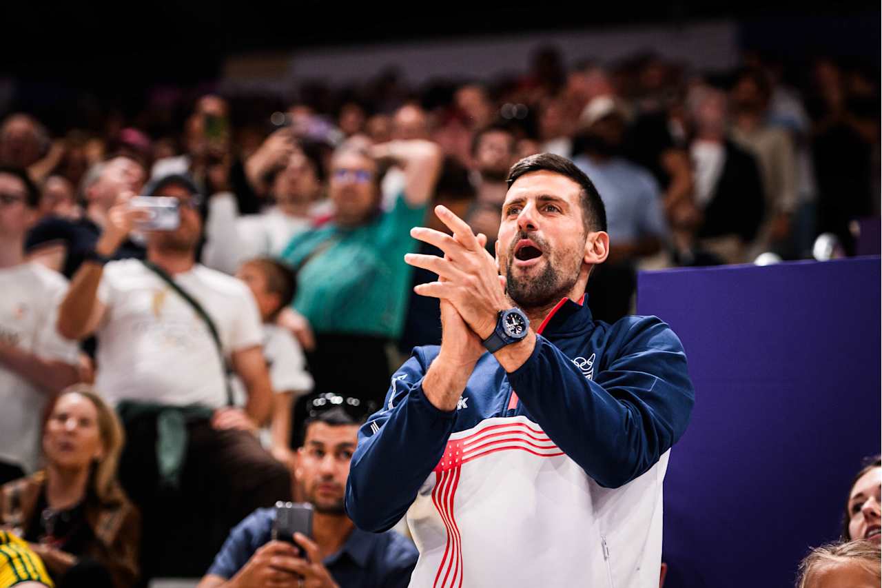 Tennis player Novak Djokovic at Paris 2024 Volleyball