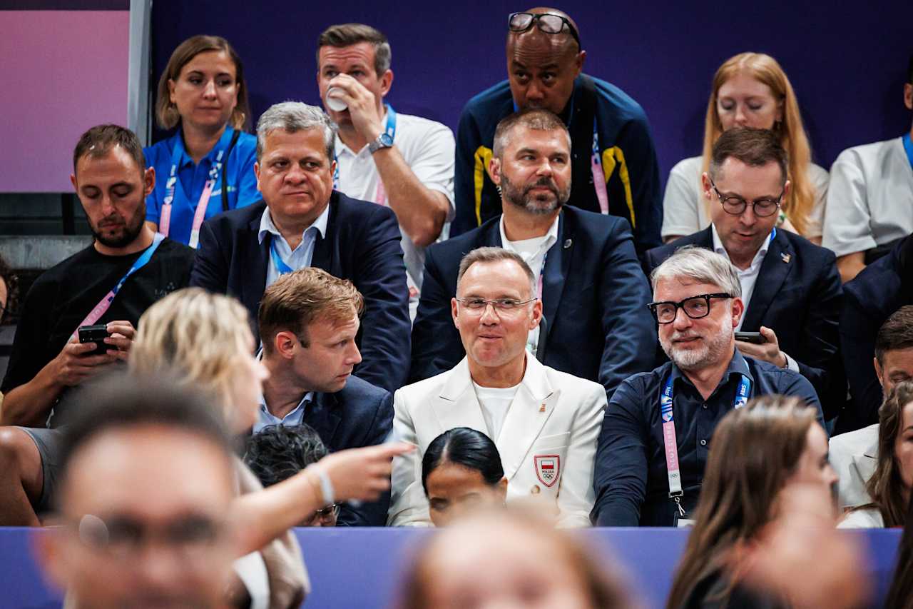 President of Poland Andrzej Sebastian Duda at Paris 2024 Volleyball