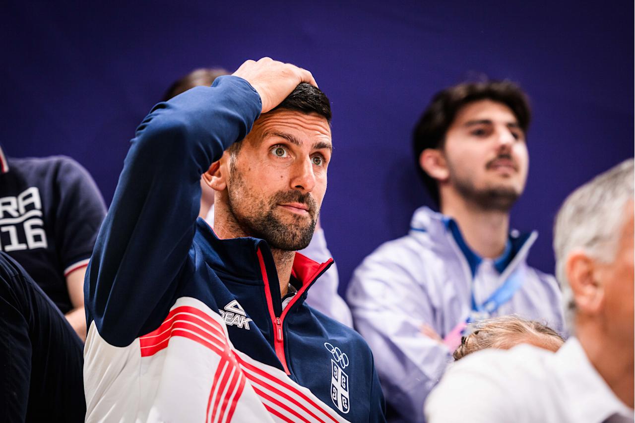 Tennis player Novak Djokovic at Paris 2024 Volleyball