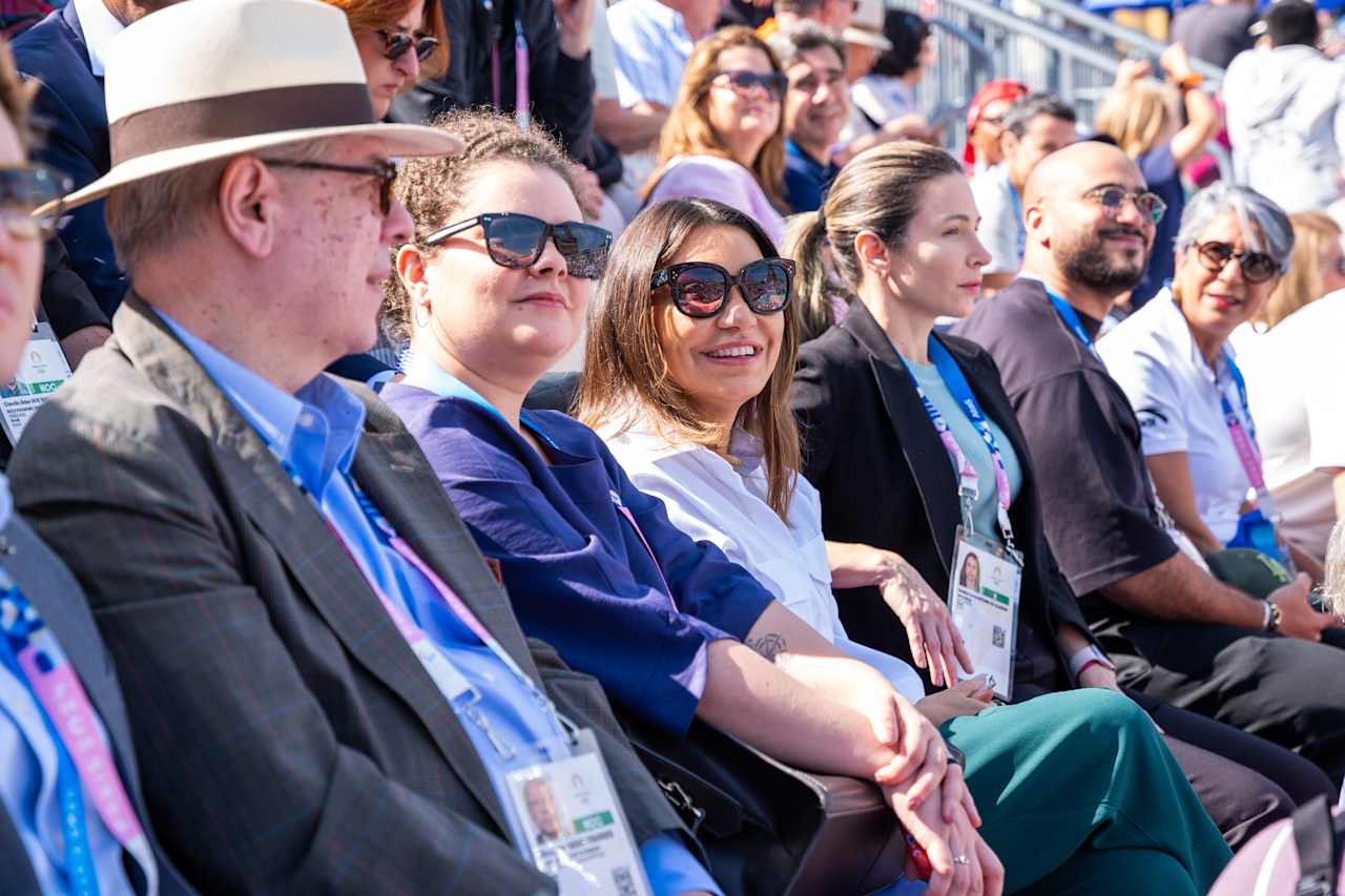 First Lady of Brazil Rosângela Lula da Silva at Paris 2024 Beach Volleyball