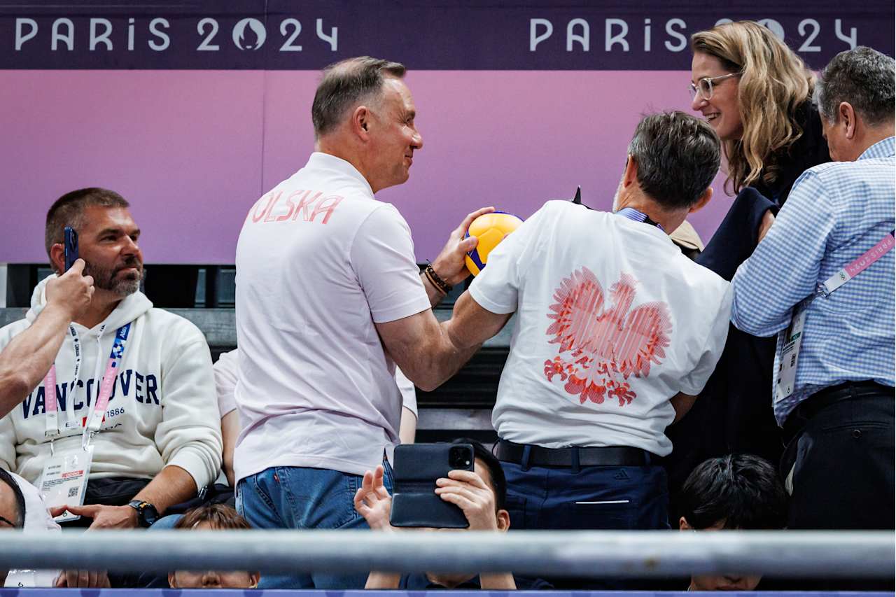 President of Poland Andrzej Sebastian Duda at Paris 2024 Volleyball