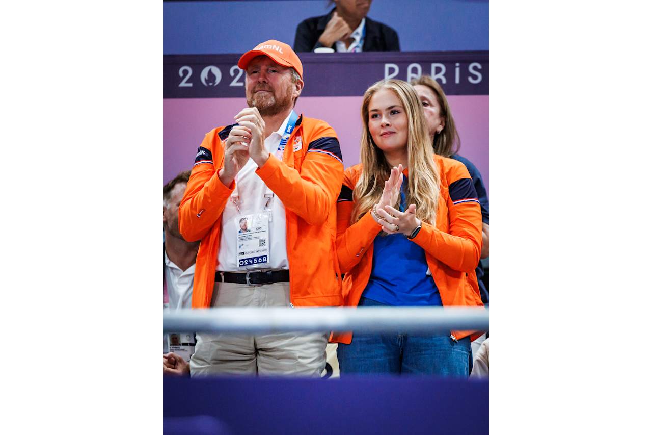 Willem-Alexander King of the Netherlands at Paris 2024 Volleyball