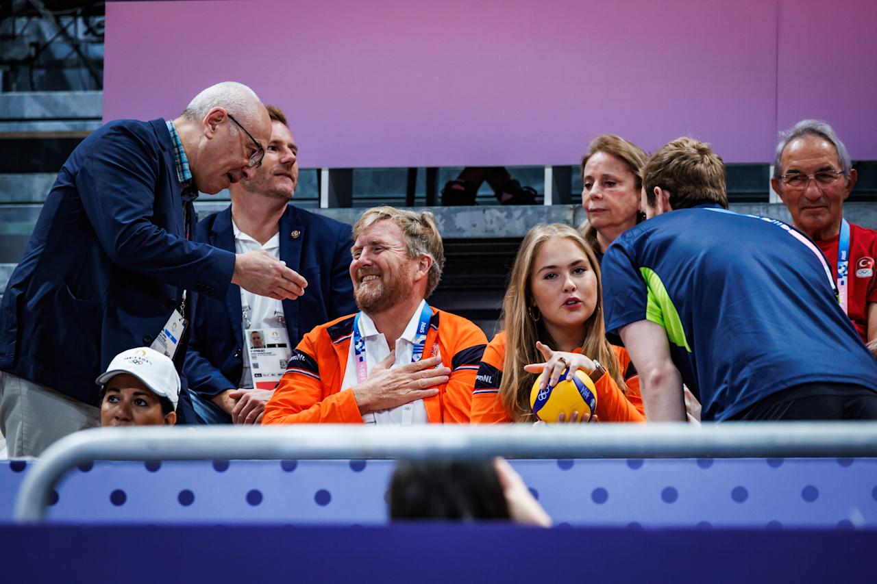 Willem-Alexander King of the Netherlands at Paris 2024 Volleyball