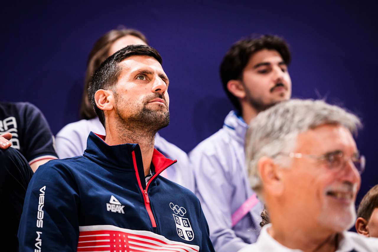 Tennis player Novak Djokovic at Paris 2024 Volleyball