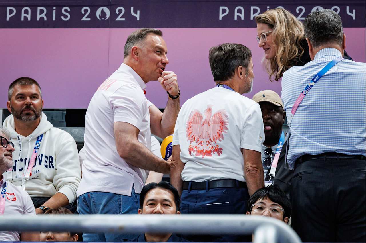 President of Poland Andrzej Sebastian Duda at Paris 2024 Volleyball