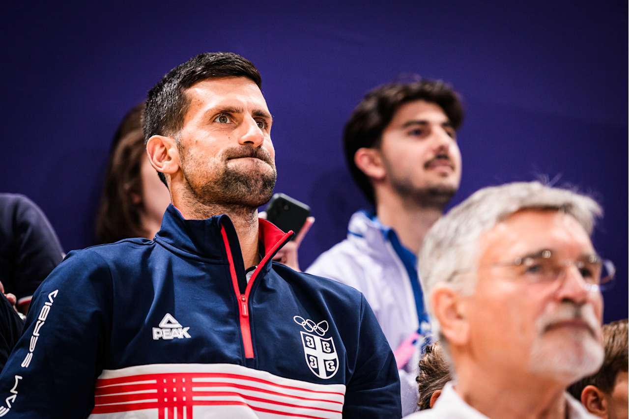 Tennis player Novak Djokovic at Paris 2024 Volleyball