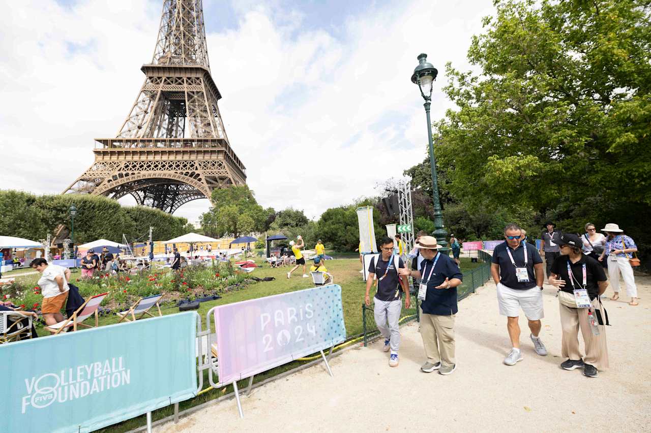 FIVB and VW team met with Alibaba at Paris 2024 Beach Volleyball