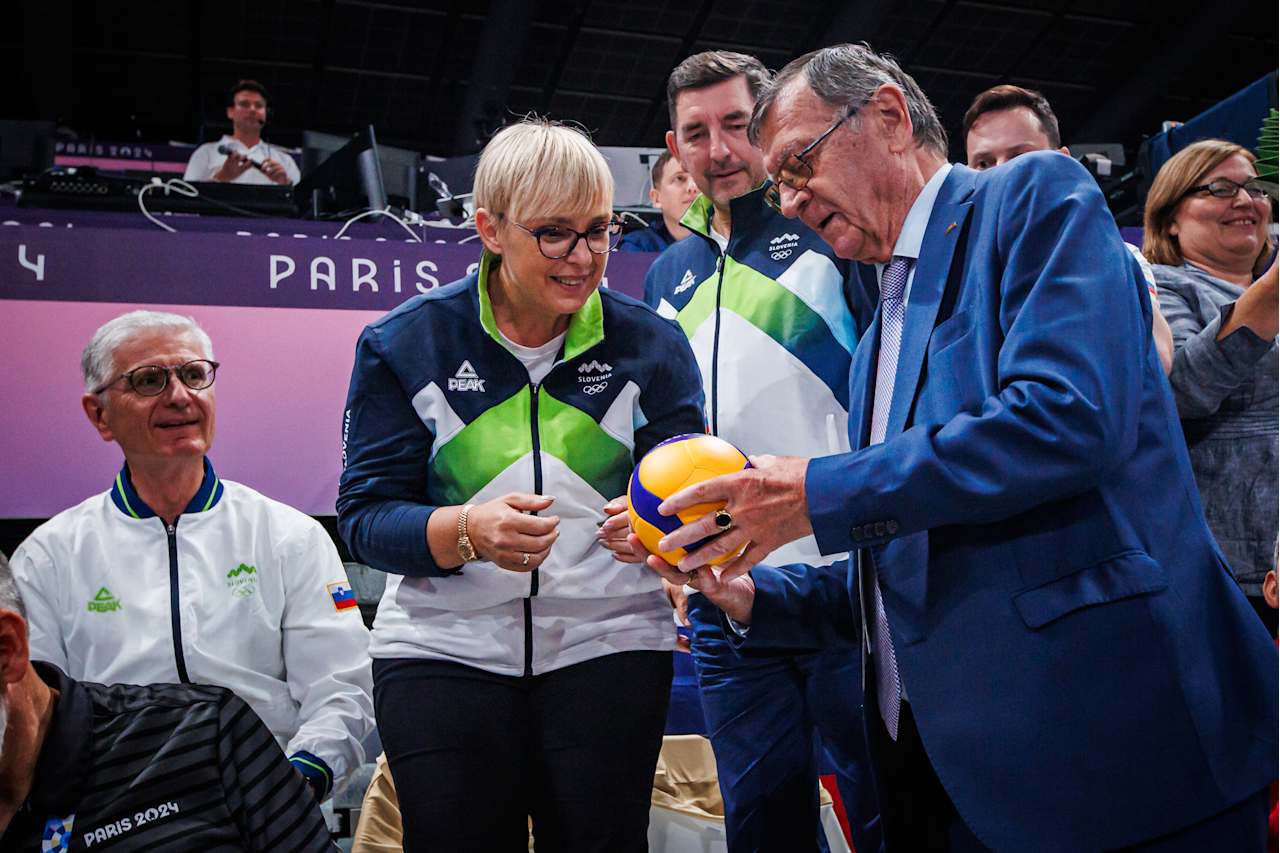 President of Slovenia Nataša Pirc Musar at Paris 2024 Volleyball