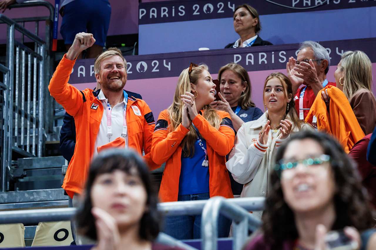 Willem-Alexander King of the Netherlands at Paris 2024 Volleyball