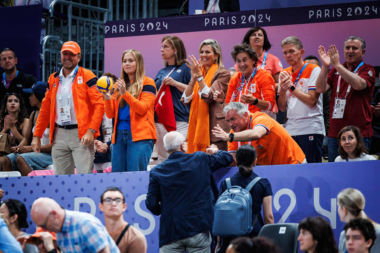 Willem-Alexander King of the Netherlands at Paris 2024 Volleyball