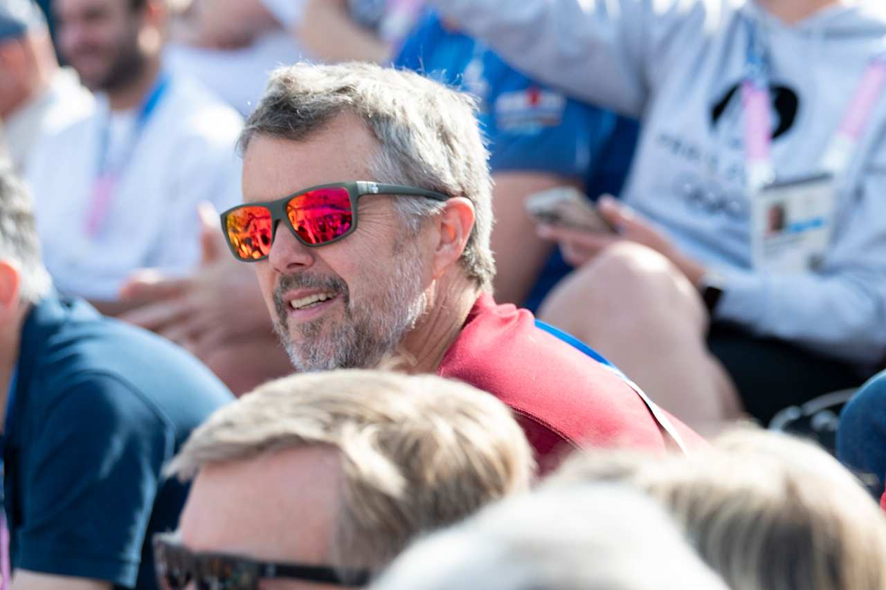 His Majesty King Frederik X of Demark at Paris 2024 Beach Volleyball