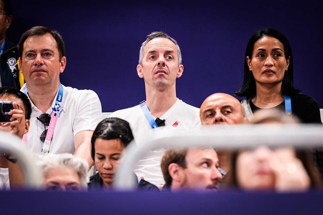 Sport Minister Luxembourg Georges Mischo at the Paris 2024 Volleyball