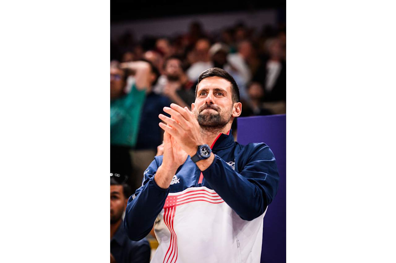 Tennis player Novak Djokovic at Paris 2024 Volleyball