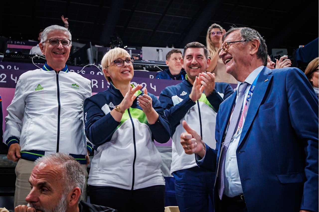 President of Slovenia Nataša Pirc Musar at Paris 2024 Volleyball