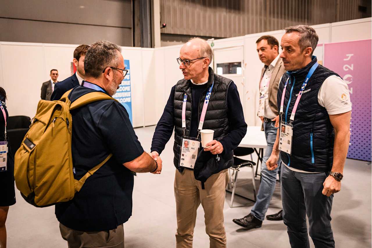 Luc Frieden Prime Minister Of Luxembourg at Paris 2024 Volleyball