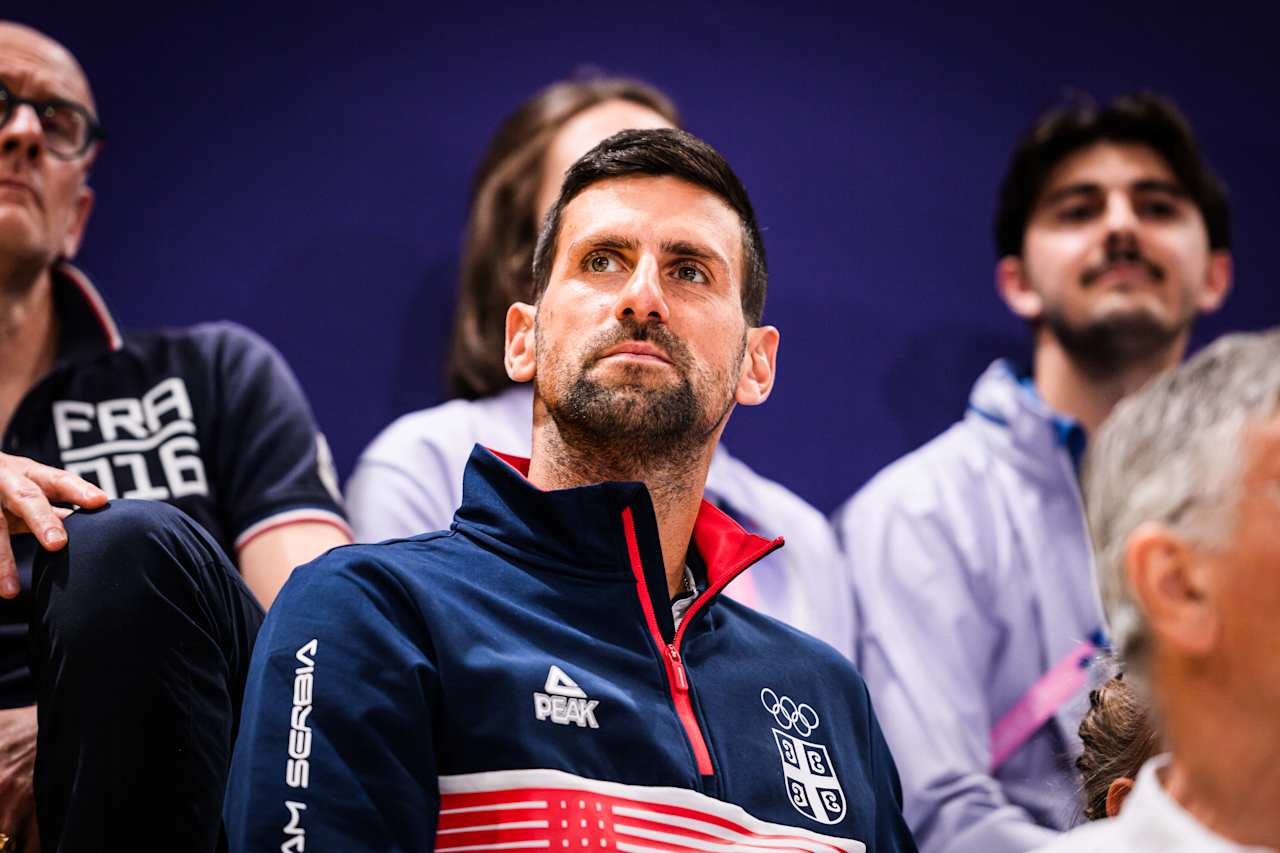 Tennis player Novak Djokovic at Paris 2024 Volleyball