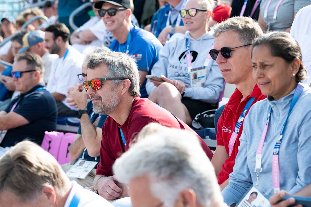 His Majesty King Frederik X of Demark at Paris 2024 Beach Volleyball