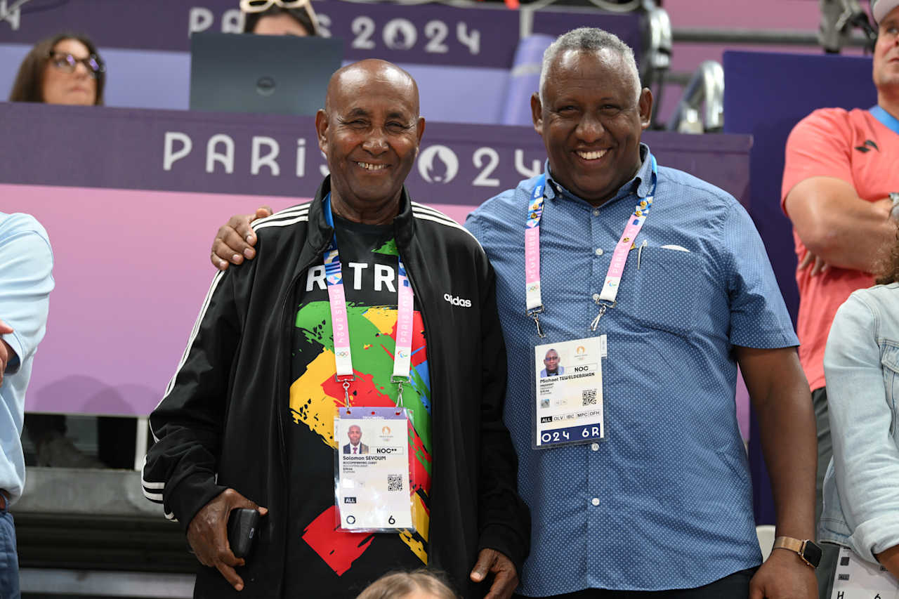 Eritrea delagation at the Paris 2024 Volleyball