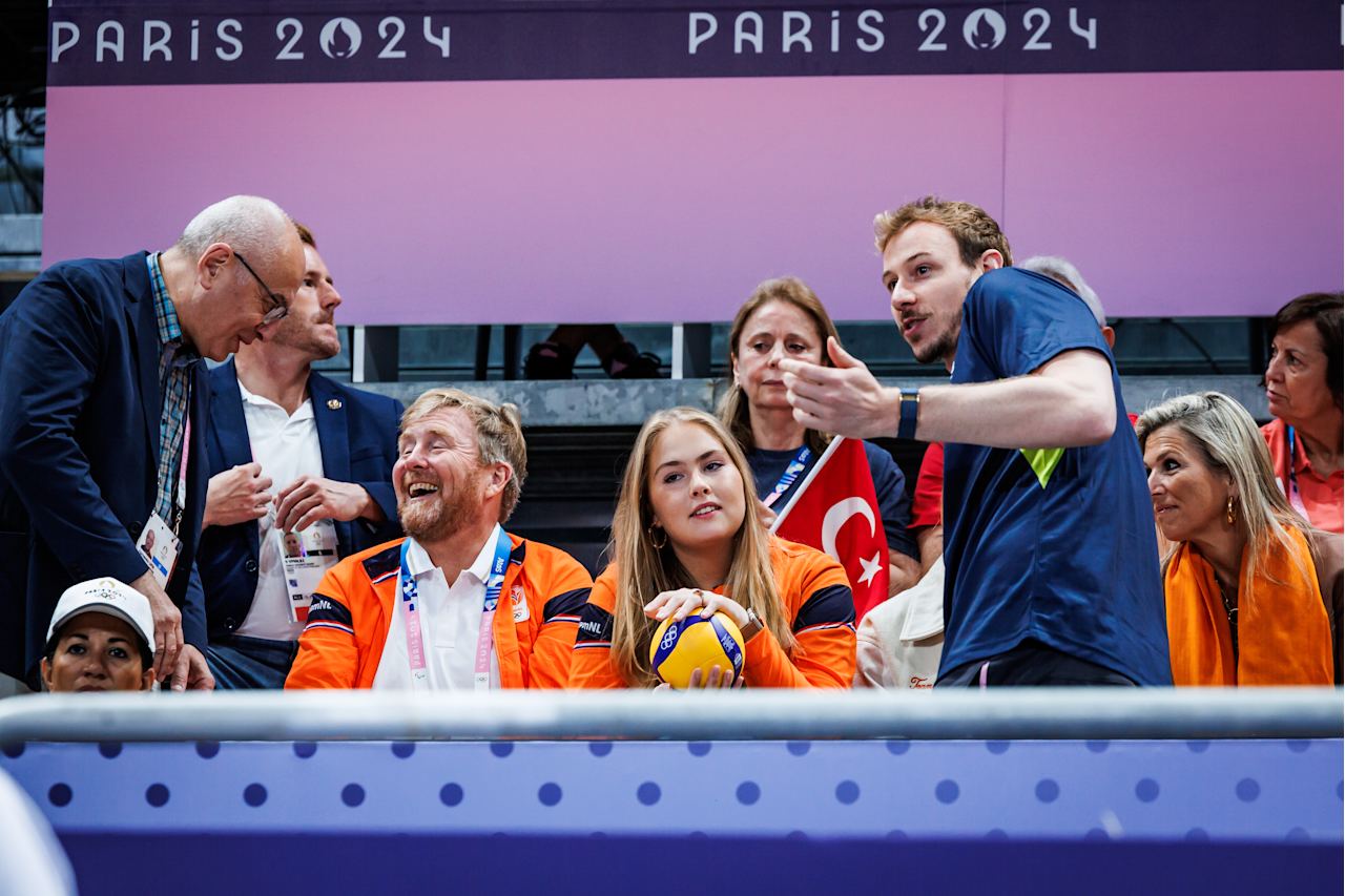 Willem-Alexander King of the Netherlands at Paris 2024 Volleyball