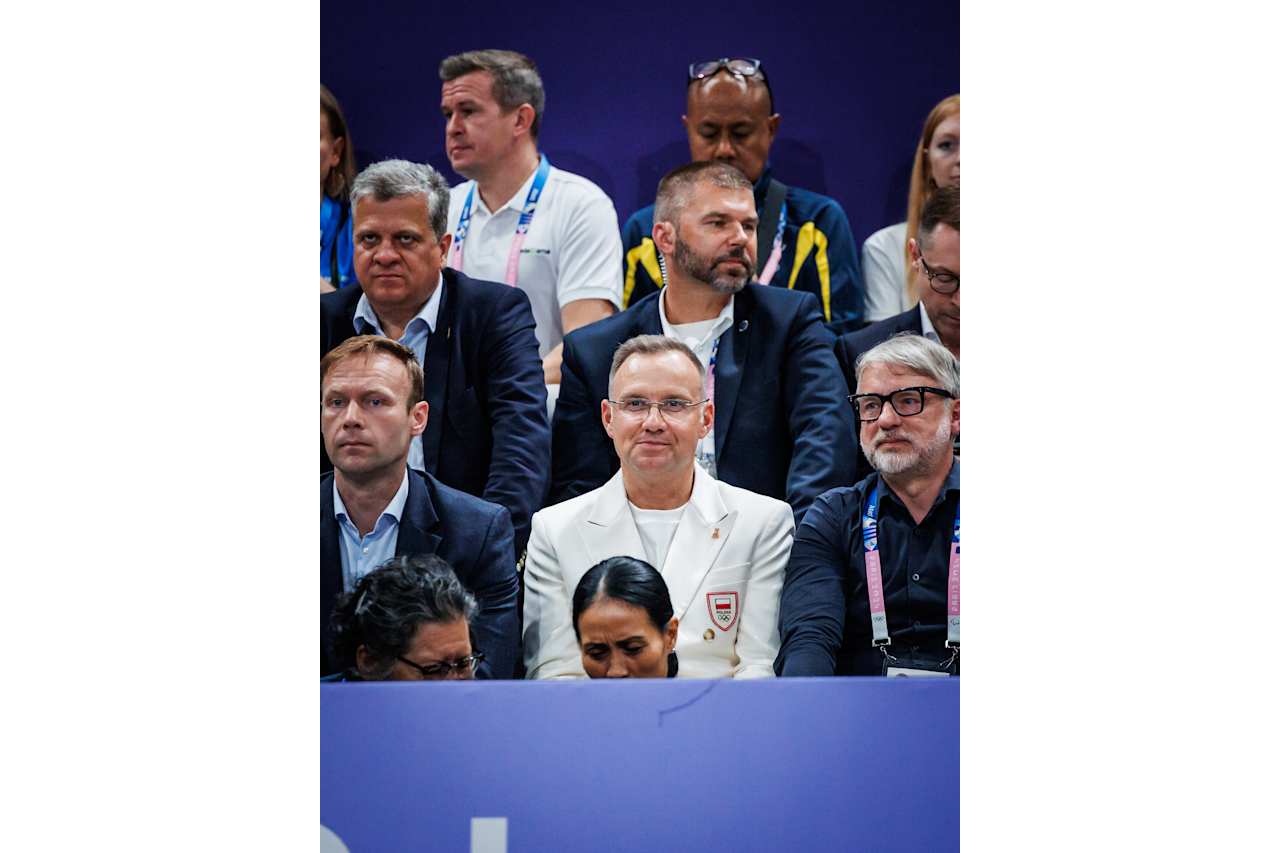 President of Poland Andrzej Sebastian Duda at Paris 2024 Volleyball