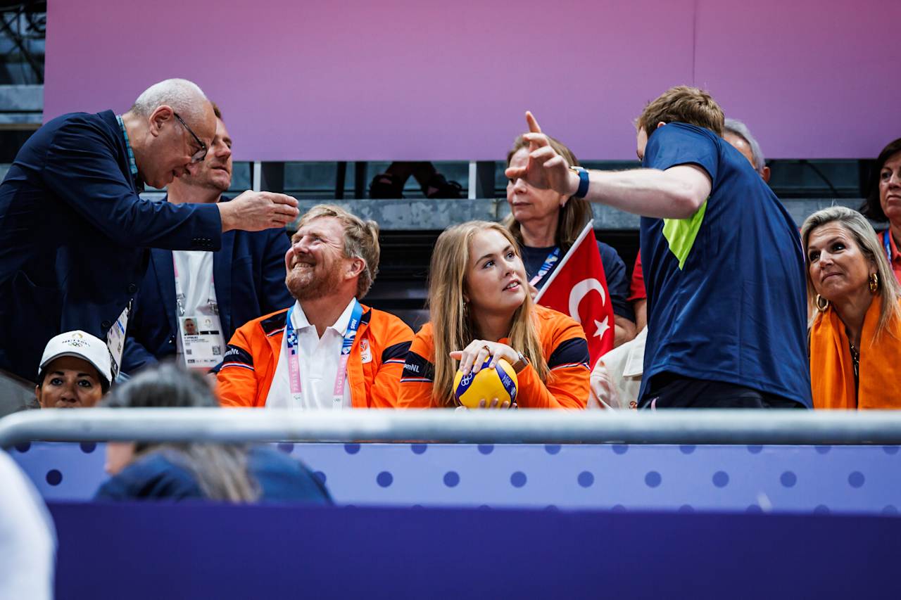 Willem-Alexander King of the Netherlands at Paris 2024 Volleyball