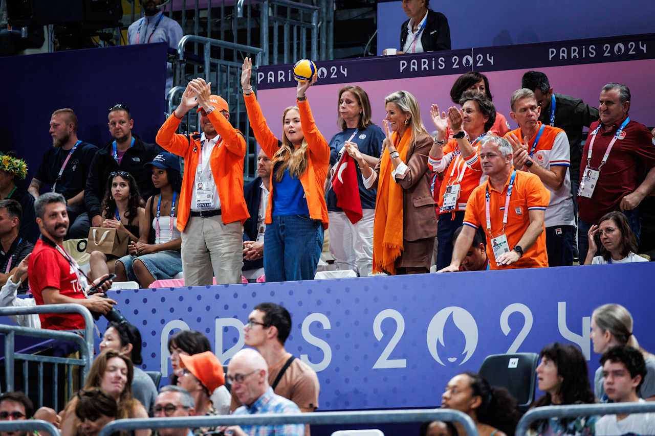 Willem-Alexander King of the Netherlands at Paris 2024 Volleyball