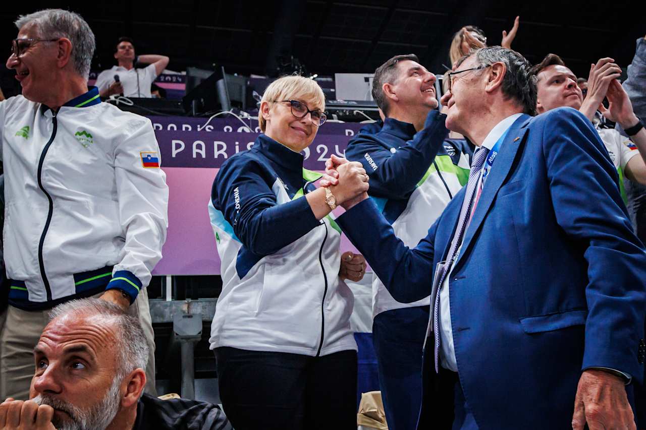 President of Slovenia Nataša Pirc Musar at Paris 2024 Volleyball