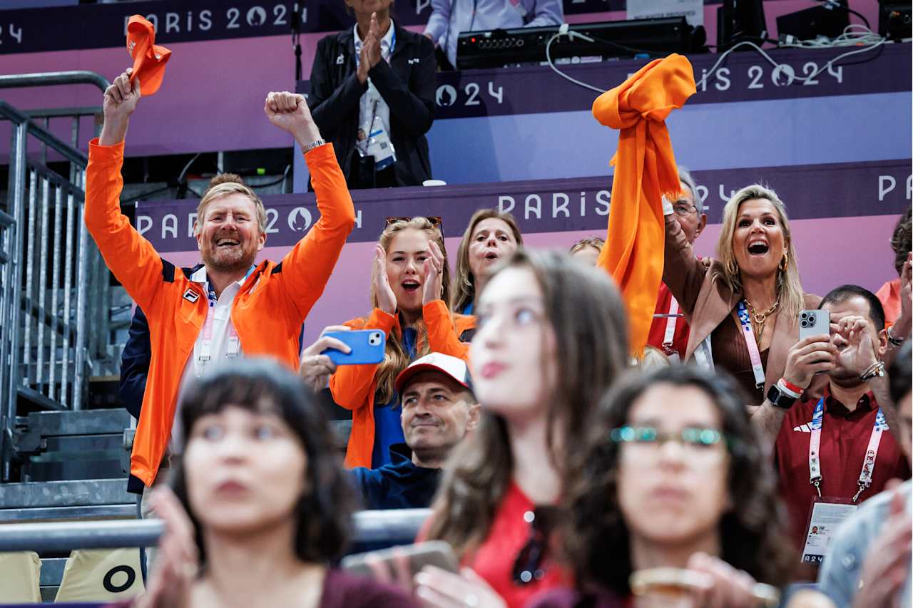 Willem-Alexander King of the Netherlands at Paris 2024 Volleyball