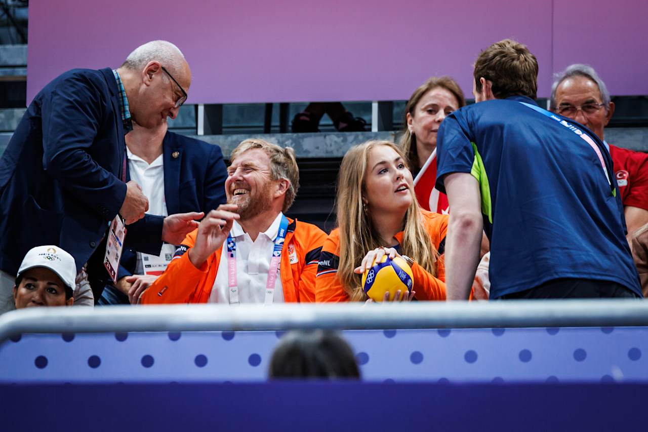 Willem-Alexander King of the Netherlands at Paris 2024 Volleyball