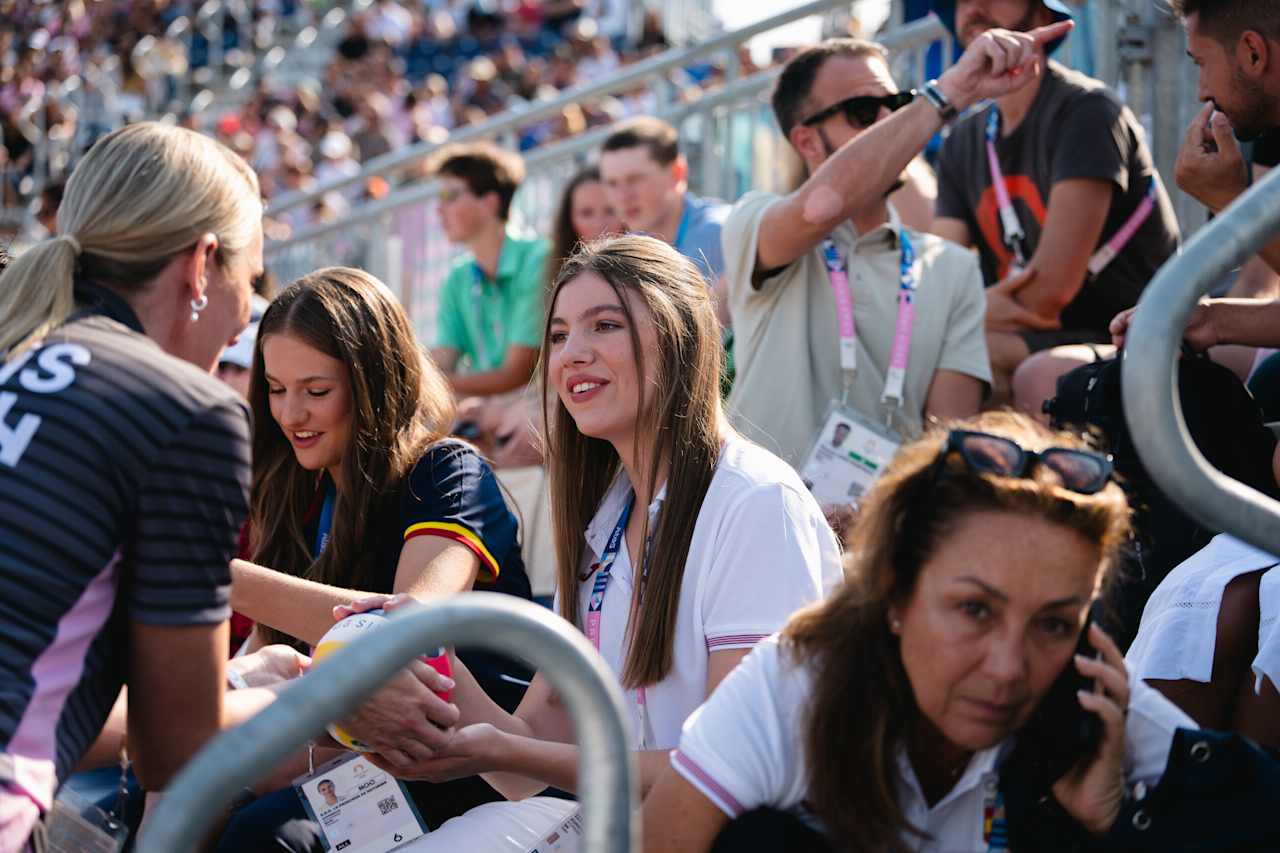 HRH Princess Leanor and Infanta Sofia at Paris 2024 Beach Volleyball