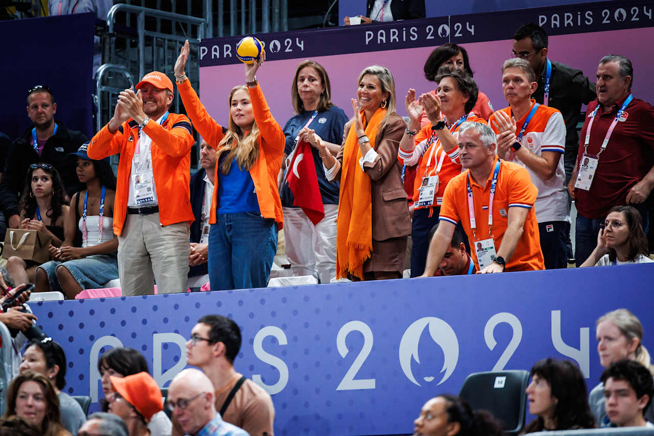 Willem-Alexander King of the Netherlands at Paris 2024 Volleyball