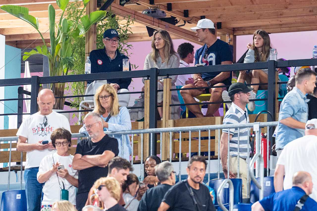 American football’s Greatest of All Time (GOAT) Tom Brady  at Paris 2024 Beach Volleyball