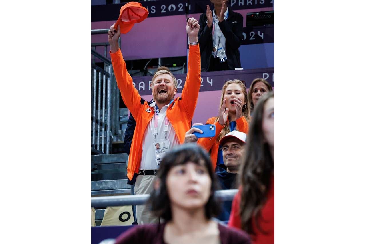 Willem-Alexander King of the Netherlands at Paris 2024 Volleyball