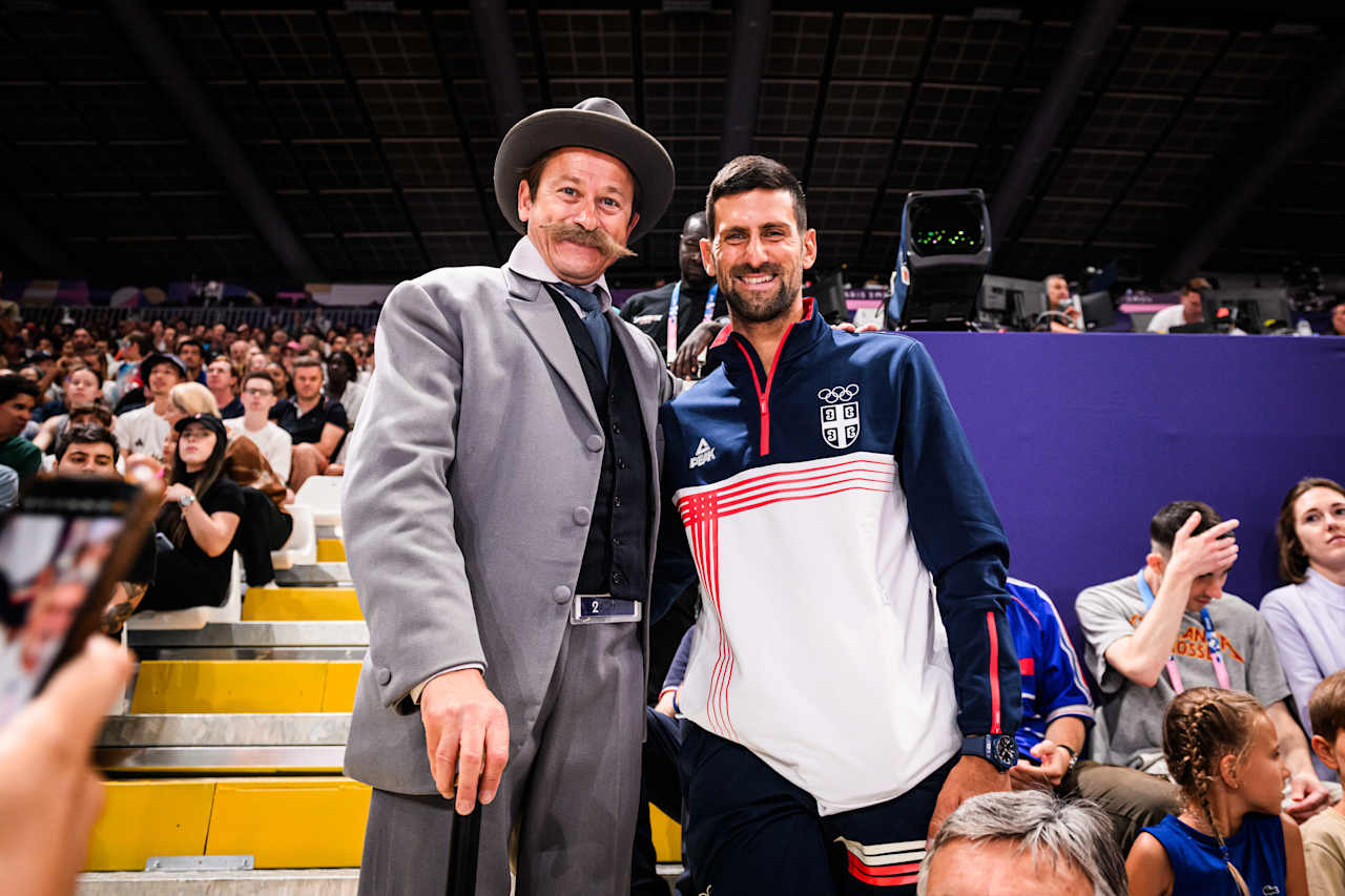 Tennis player Novak Djokovic at Paris 2024 Volleyball