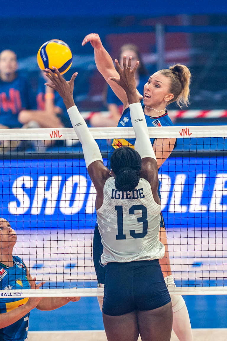 Defending champions Italy are the first semifinalists