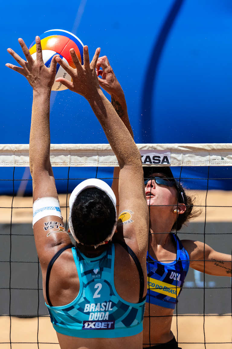 Brazil against USA in women’s semifinals at Joao Pessoa Elite