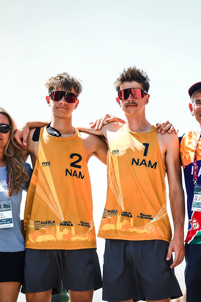 Beach volleyball is family Krafft in Namibia