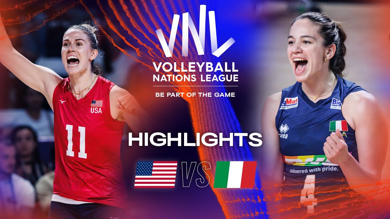 USA vs. ITA Highlights Week 1 Women's VNL 2023