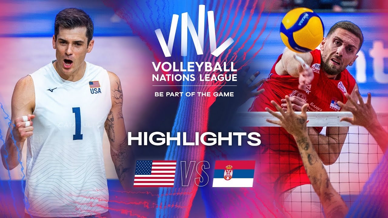 USA vs. SRB Highlights Week 2 Men's VNL 2024