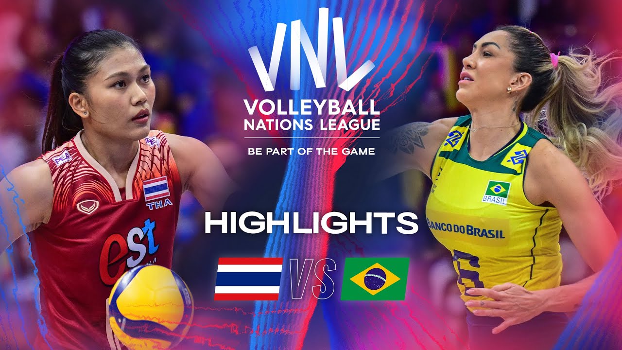 THA vs. BRA Quarter Finals Highlights Women's VNL 2024