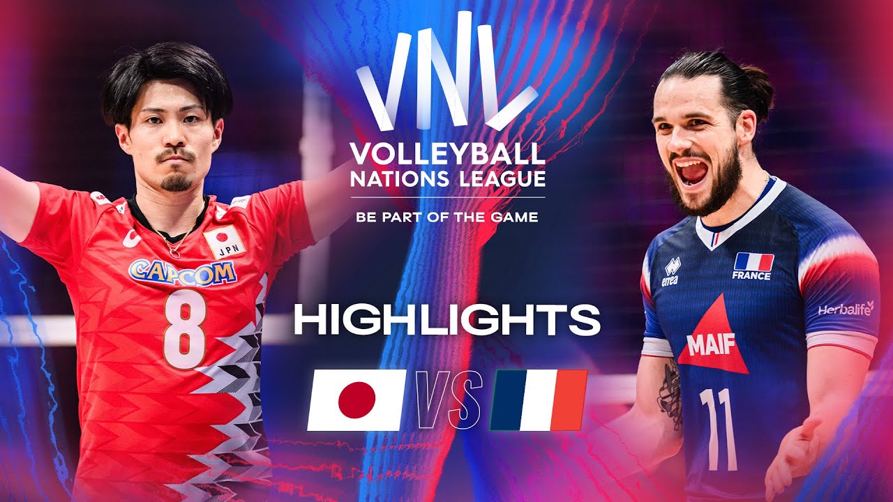 JPN vs. FRA Gold Match Highlights Men's VNL 2024