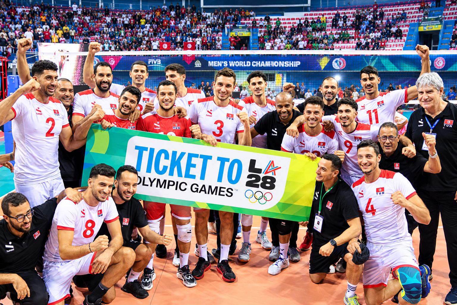 Tunisia return to Los Angeles after earning Olympic berth