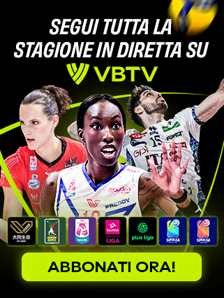 image: Three professional volleyball players and elite volleyball league logos