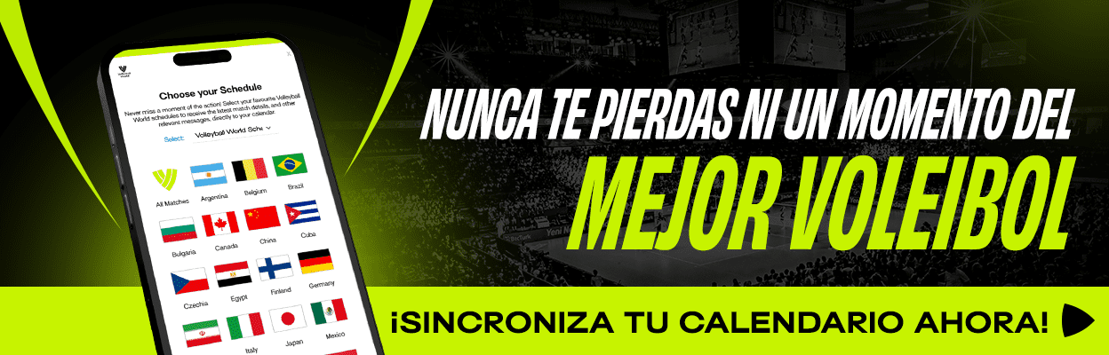 image: A cellphone displaying flags of professional volleyball teams playing at elite volleyball tournaments