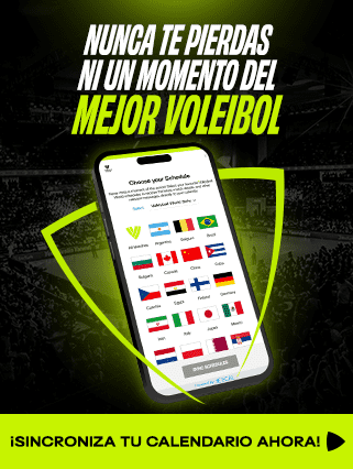 image: A cellphone displaying flags of professional volleyball teams playing at elite volleyball tournaments